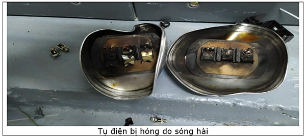 Hỏng tụ điện do sóng hài