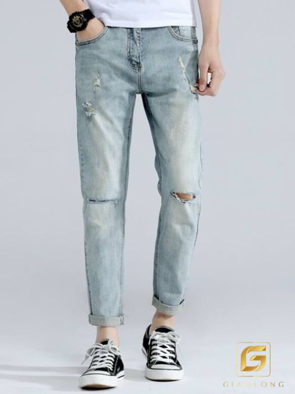 Quần baggy jean rách thời trang