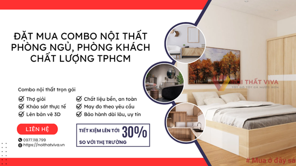 Mua combo nội thất phòng ngủ, phòng kháchchất lượng giá tốt tại Nội thất Viva - Đồ Gỗ V iệt.