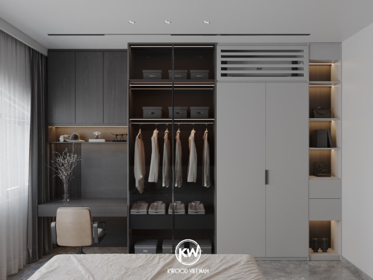 Kinh nghiệm làm tủ quần áo thông minh tiết kiệm diện tích