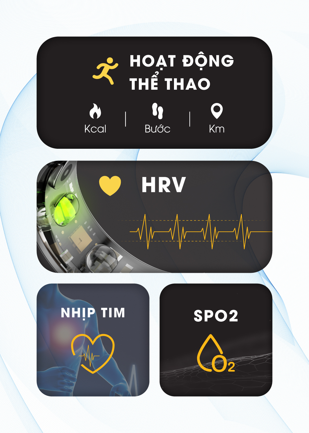 Nhẫn 9Fit SmartRing cập nhật dữ liệu liên tục, dữ liệu rõ ràng
