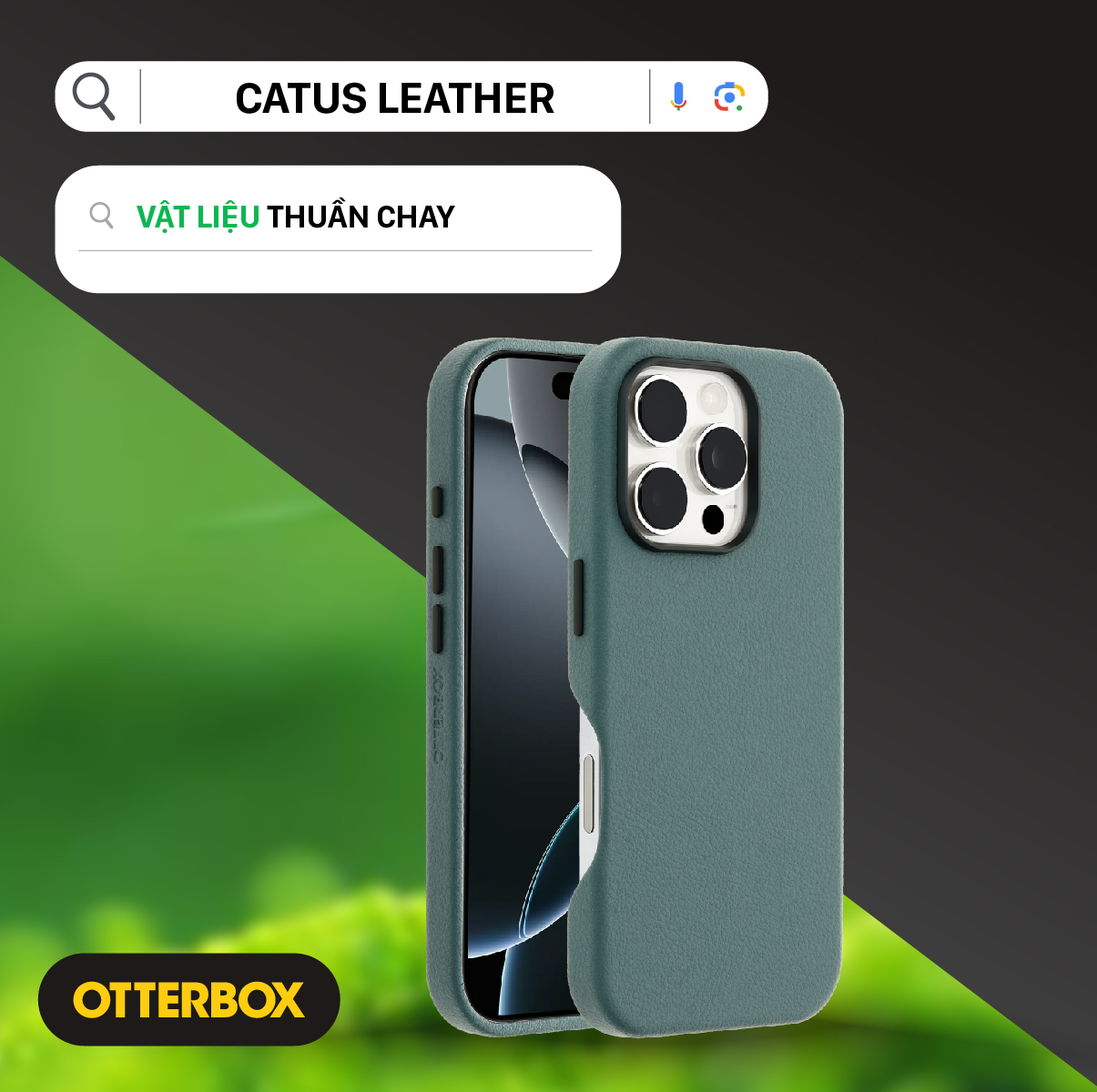 Ốp lưng OtterBox Symmetry Catus Leather được làm từ vật liệu