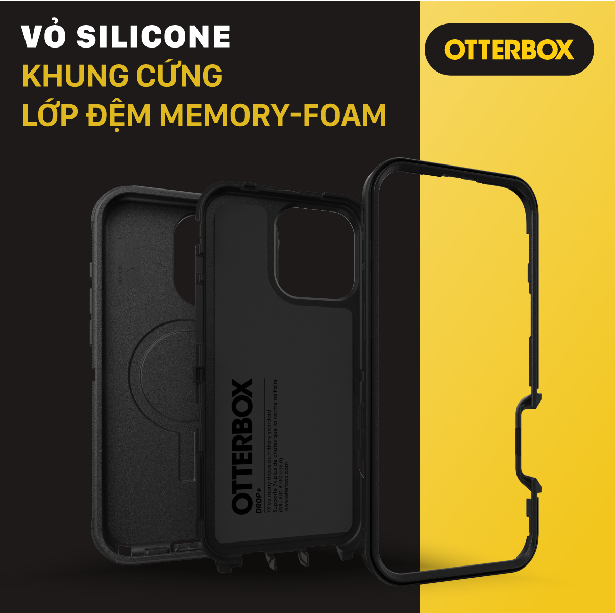 Thiết kế 3 lớp bảo vệ cho điện thoại của bạn