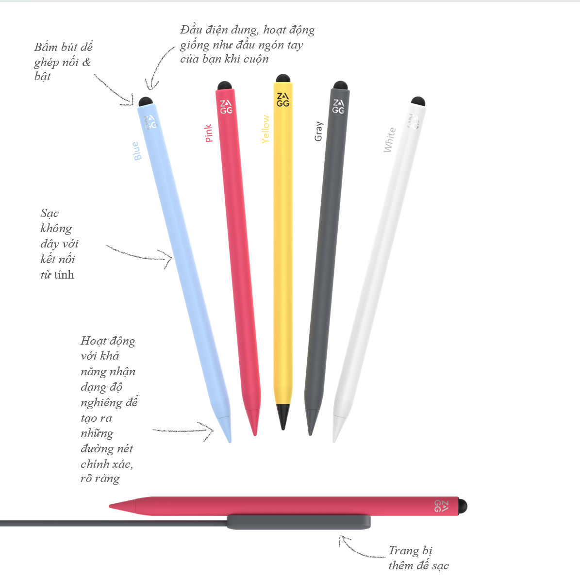 Bút cảm ứng ZAGG Pro Stylus 2