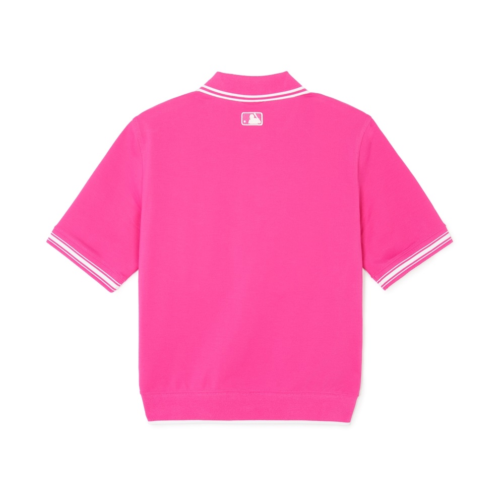 Áo Croptop MLB Korea Women's Basic Cleveland Guardians Magenta