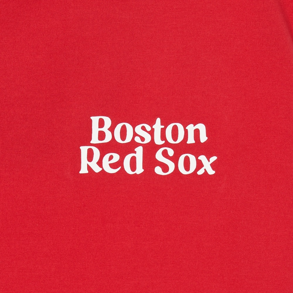 Áo Croptop MLB Korea Women's Varsity Boston Red Sox Red