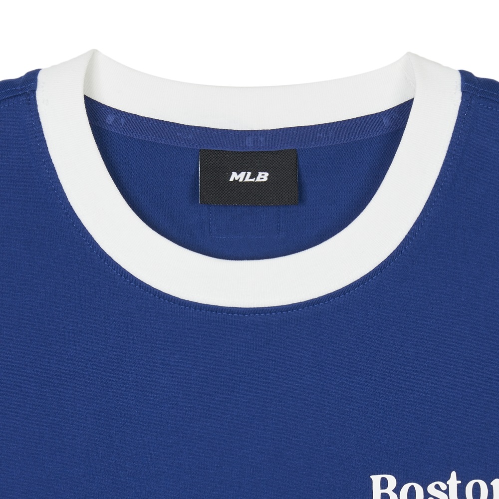 Áo Croptop MLB Korea Women's Varsity Boston Red Sox Blue