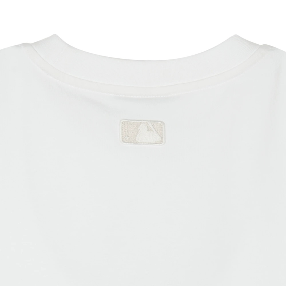 Áo Croptop MLB Korea Women's Basic Varsity Cultive LA Dodgers White