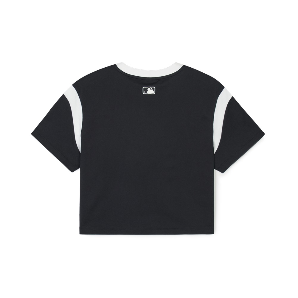 Áo Croptop MLB Korea Women's Varsity New York Yankees Black