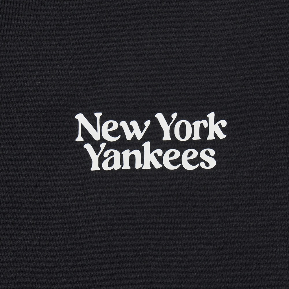 Áo Croptop MLB Korea Women's Varsity New York Yankees Black