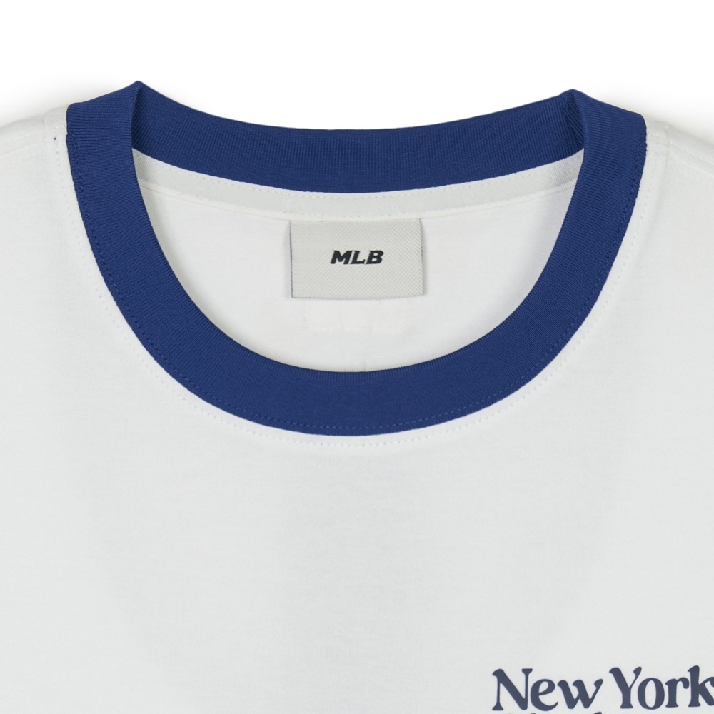 Áo Croptop MLB Korea Women's Varsity New York Yankees Ivory