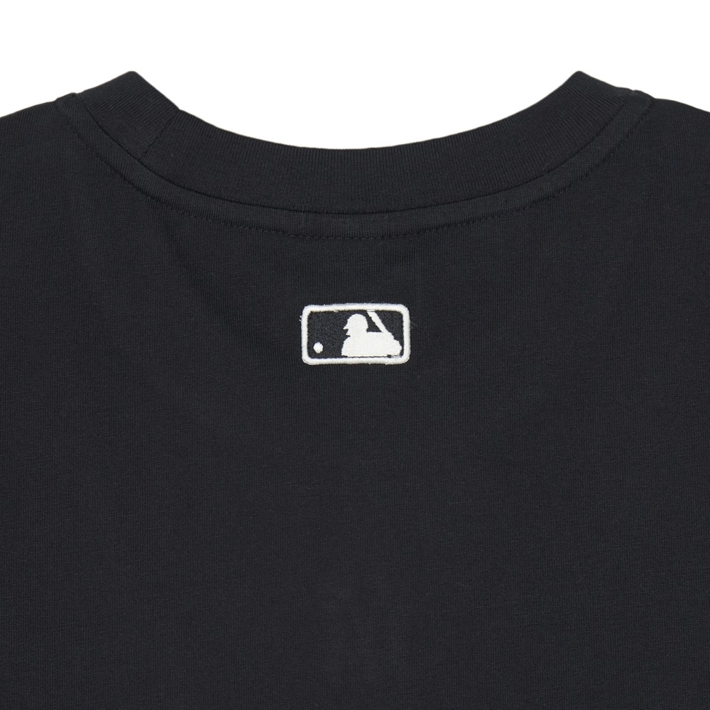 Áo Croptop MLB Korea Basic Small Logo New York Yankees Black