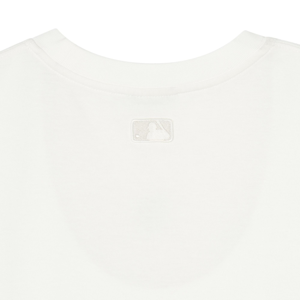 Áo Croptop MLB Korea Basic Small Logo New York Yankees Ivory