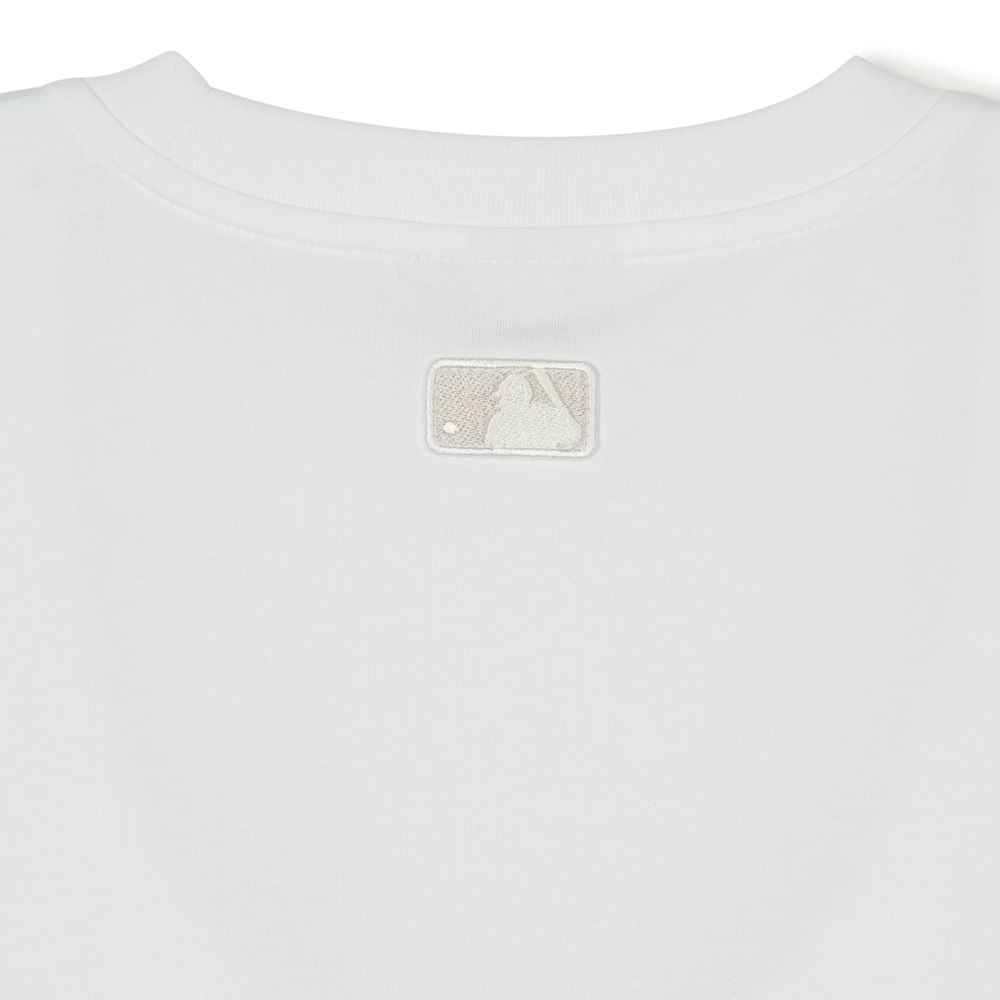 Áo Croptop MLB Korea Women's Street Small Logo New York Yankees White