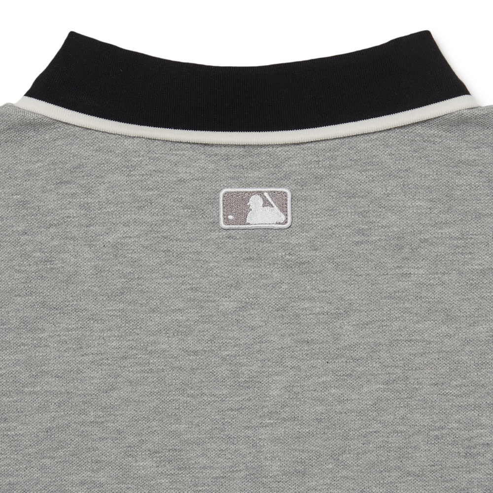 Áo Polo MLB Men's Basic Comfortable Fit Collar New York Yankees Melange Grey