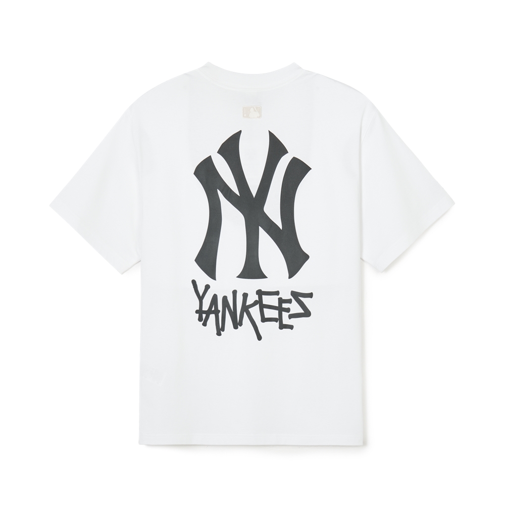 Áo Thun MLB Korea Basic Big Logo Func T-Shirt New York Yankees White