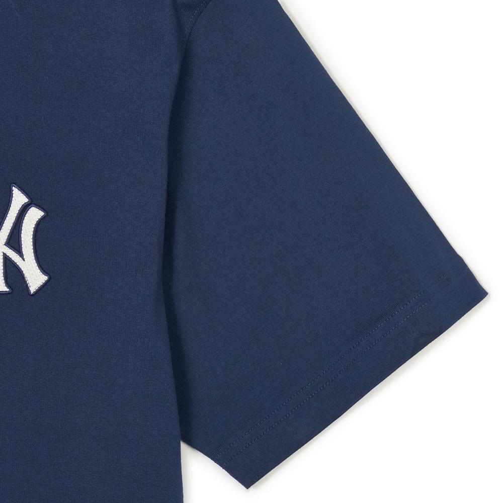 Áo Thun MLB Korea Denim Like Mono Big Lux New York Yankees Navy