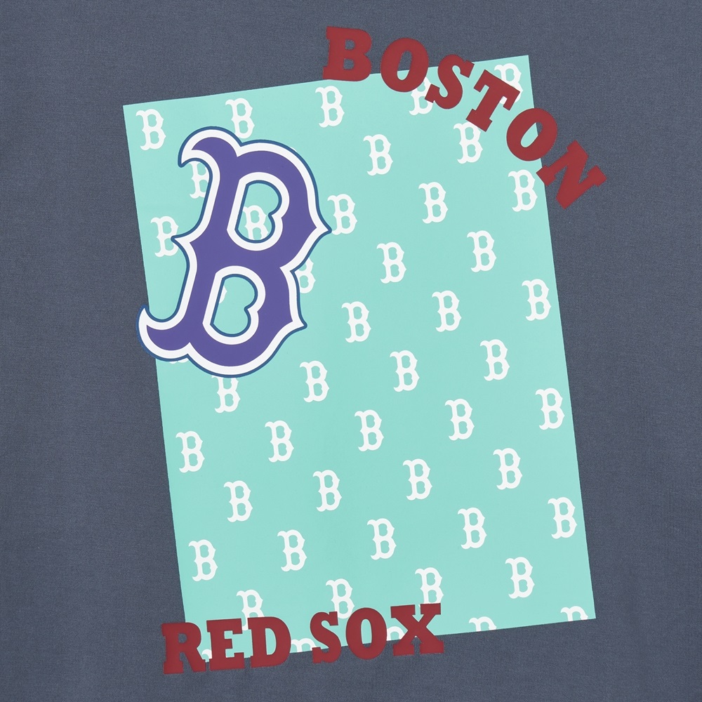 Áo Thun MLB Korea Monative T-Shirt Boston Red Sox Grey