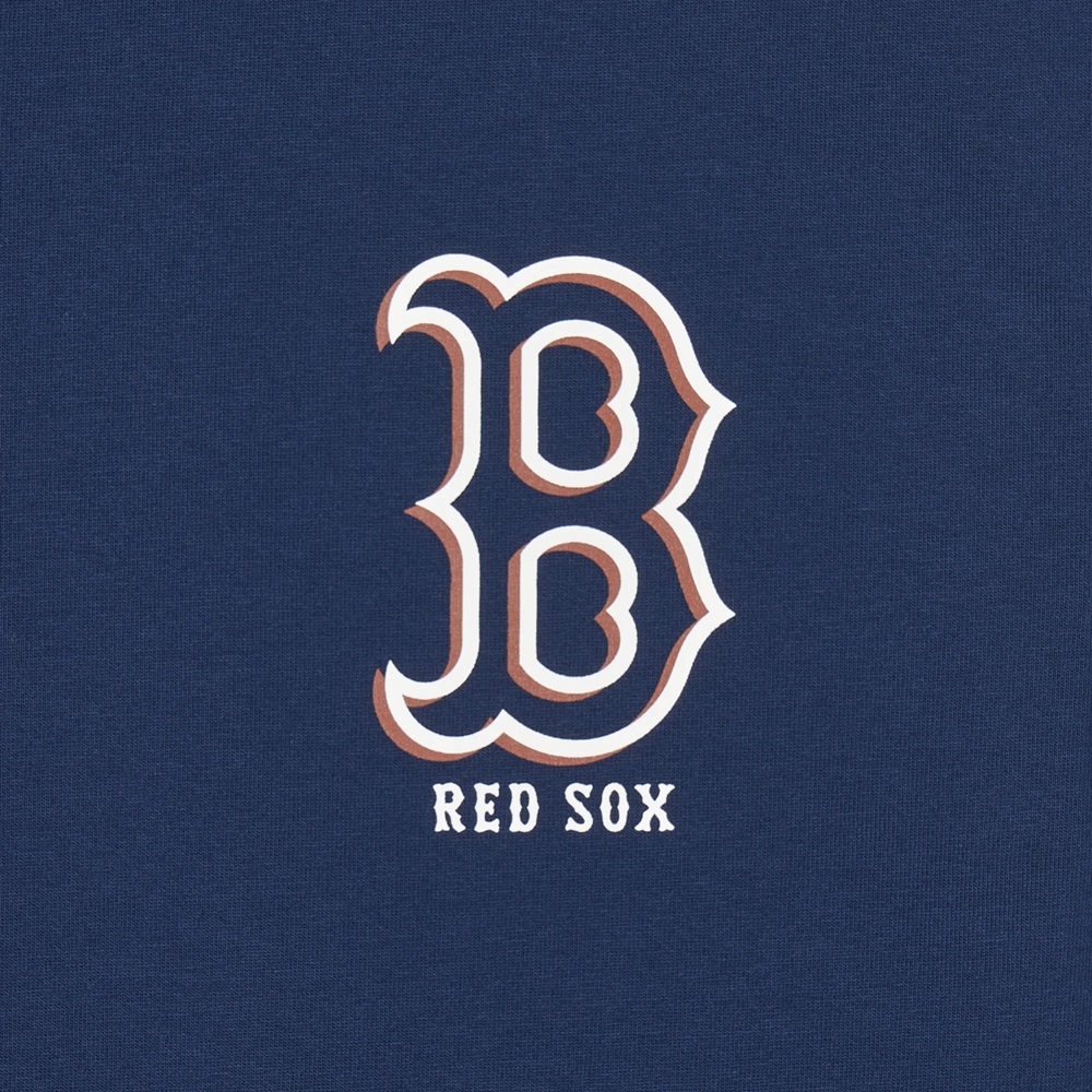 Áo Thun MLB Korea Basic Mega Logo Boston Red Sox Navy