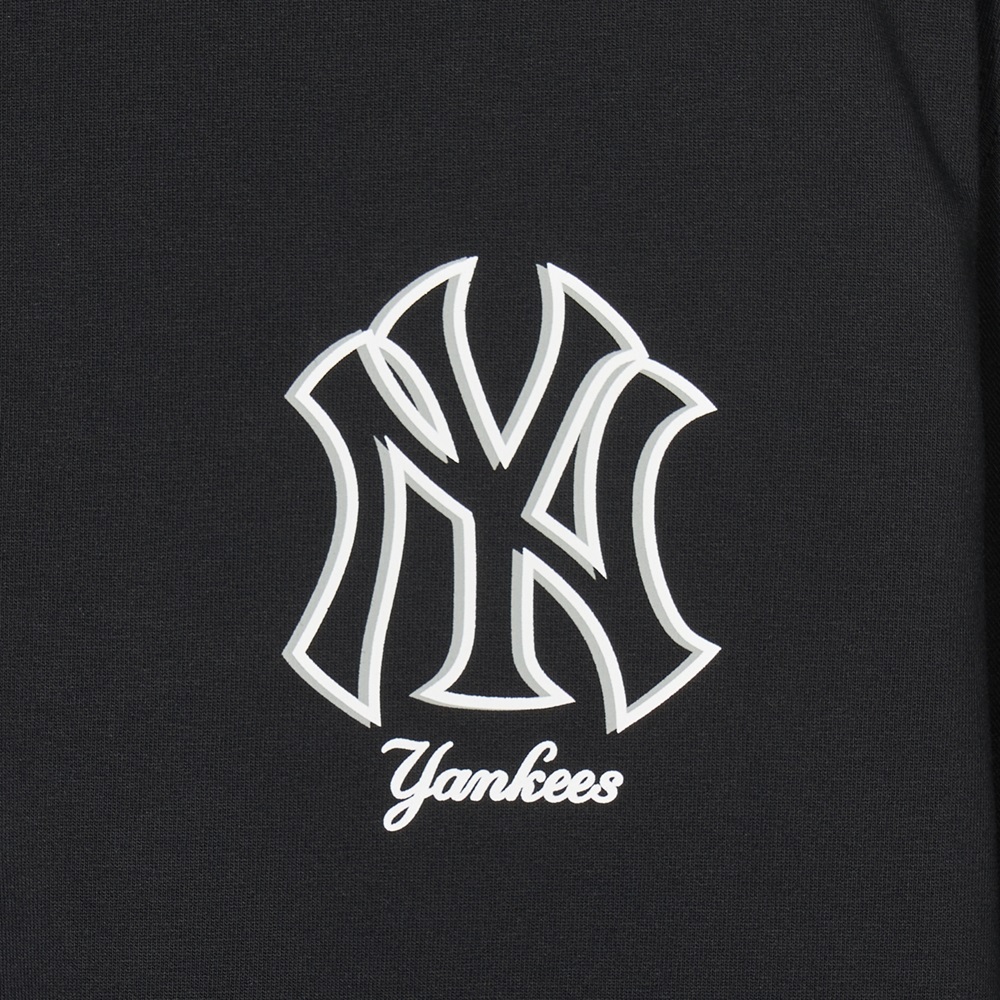 Áo Thun MLB Korea Basic Mega Logo New York Yankees Black