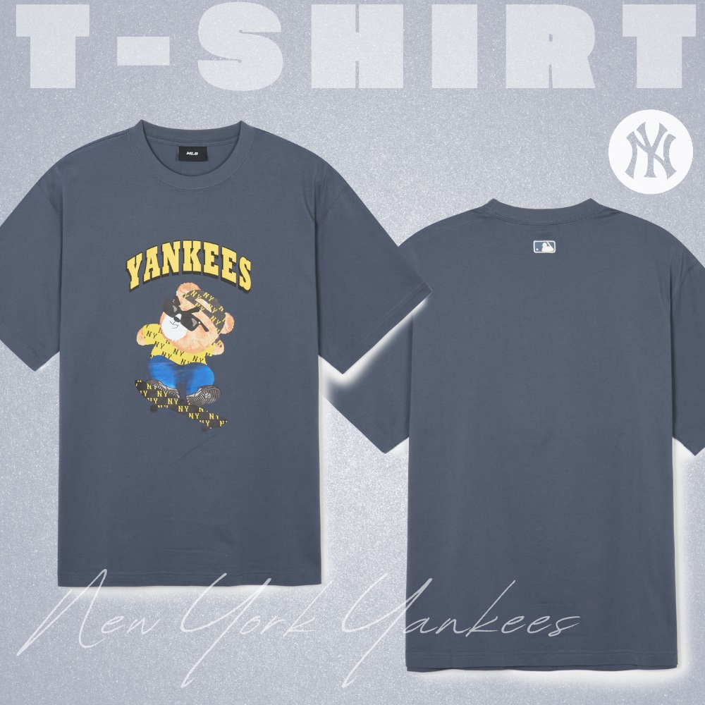 Áo Thun MLB Korea Summer Mega Bear New York Yankees Grey