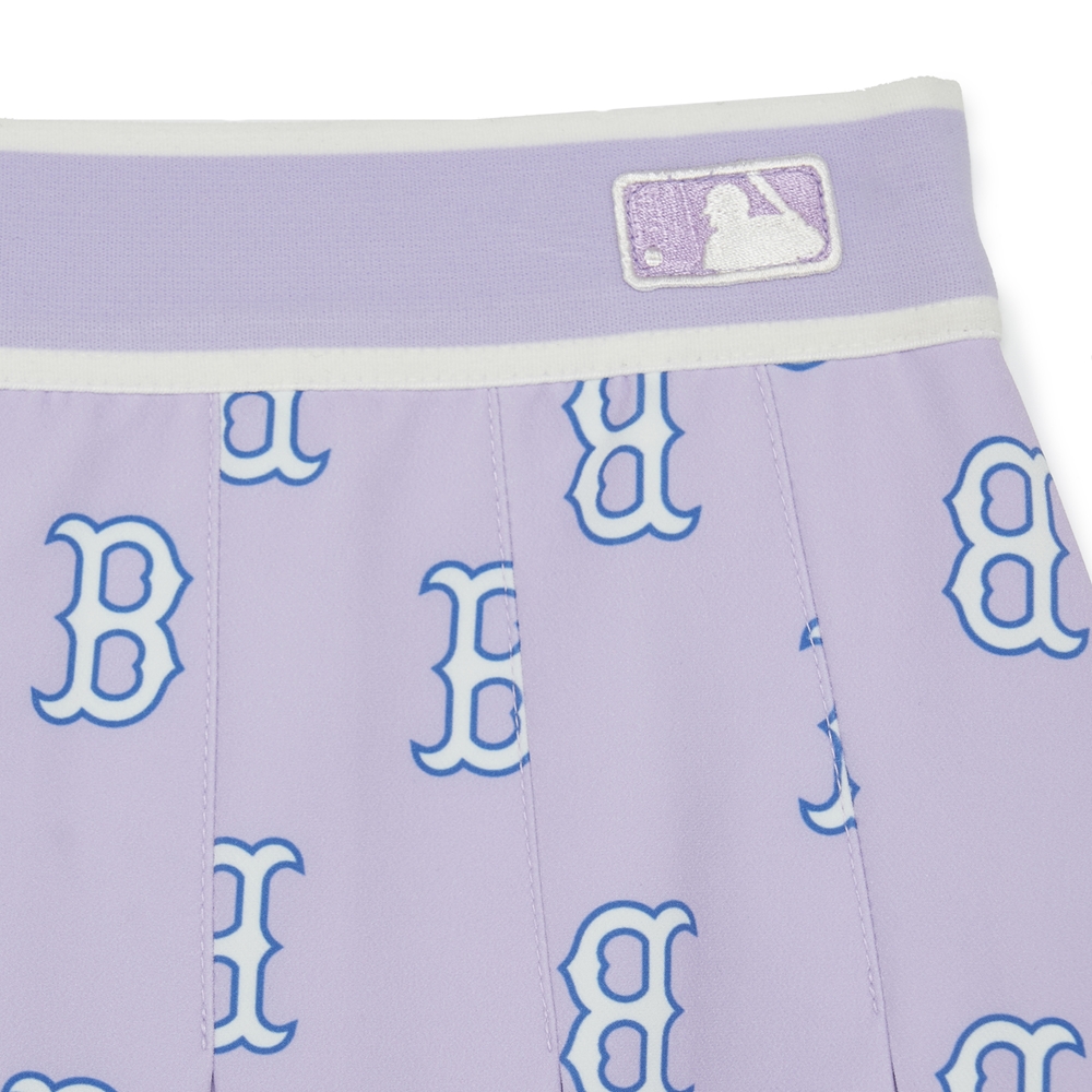 Váy MLB Women's Classic Monogram Front Pattern Pleated Skirt Boston Red Sox L.Lavender