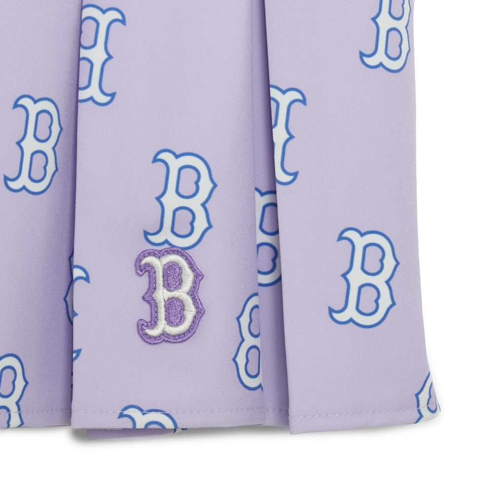 Váy MLB Women's Classic Monogram Front Pattern Pleated Skirt Boston Red Sox L.Lavender