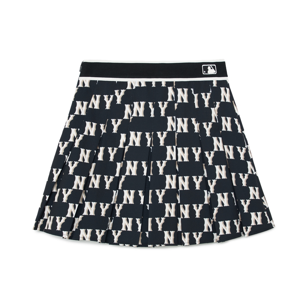 Váy MLB Women's Classic Monogram Front Pattern Pleated Skirt New York Yankees Black