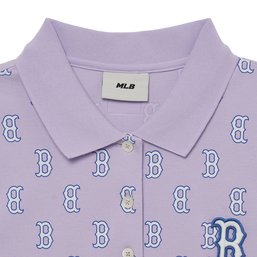 Đầm MLB Women's Classic Monogram Collar Dress Boston Red Sox L.Lavender