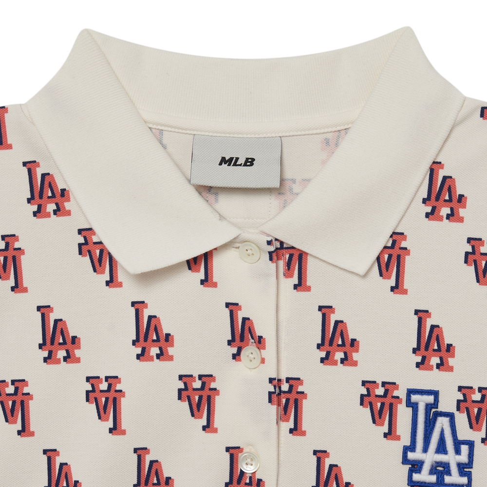 Đầm MLB Women's Classic Monogram Collar Dress LA Dodgers Cream