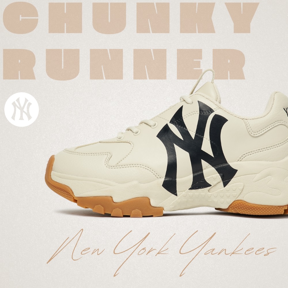 Giày MLB Bigball Chunky A New York Yankees L.Beige