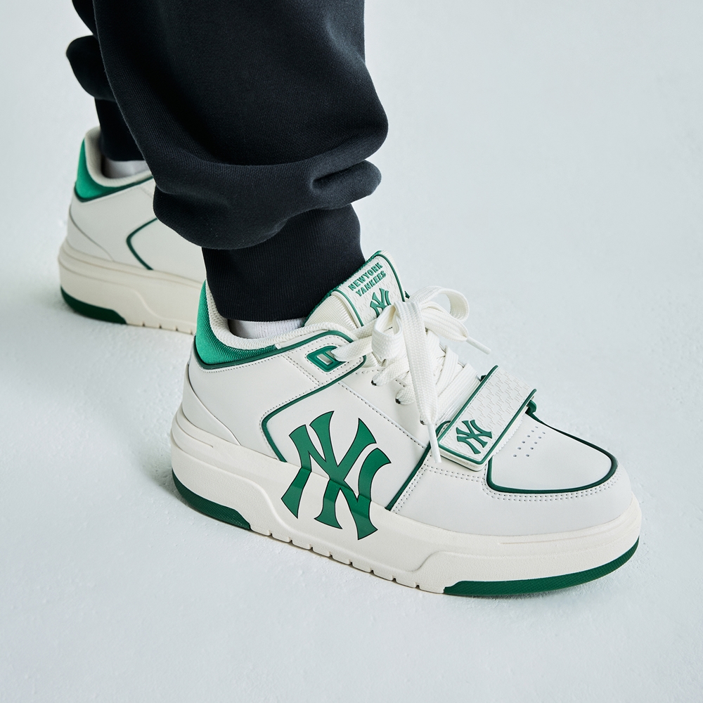 Giày MLB Korea Chunky Liner Mid New York Yankees Green