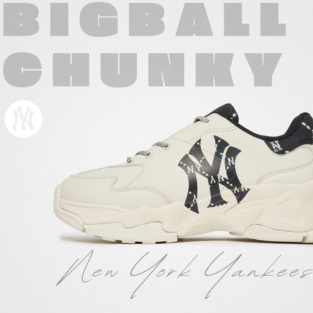 Giày MLB BigBall Chunky Diamond Monogram New York Yankees Black