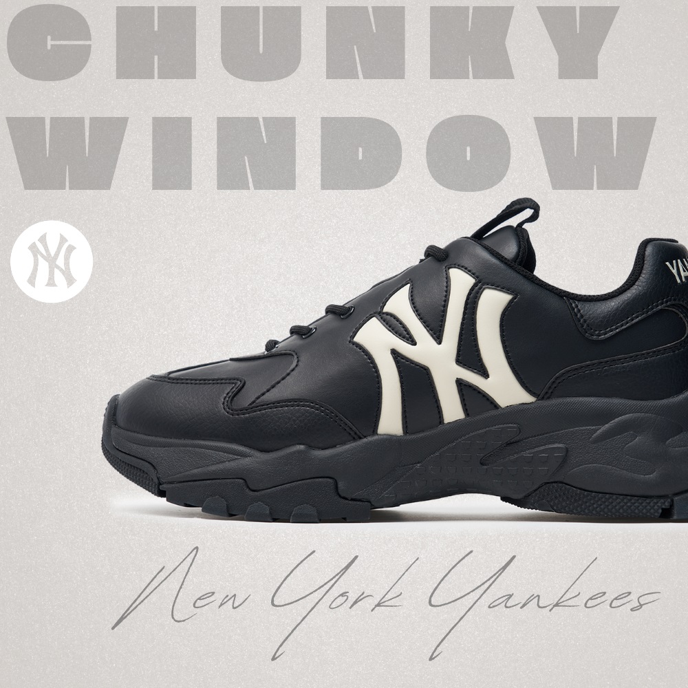 Giày MLB Korea BigBall Chunky Window New York Yankees Black