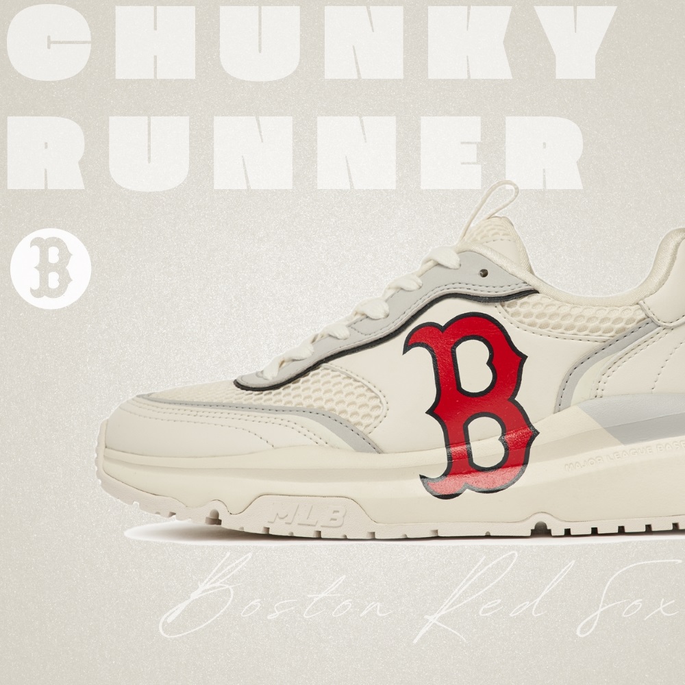 Giày MLB Korea Chunky Runner Boston Red Sox Ivory