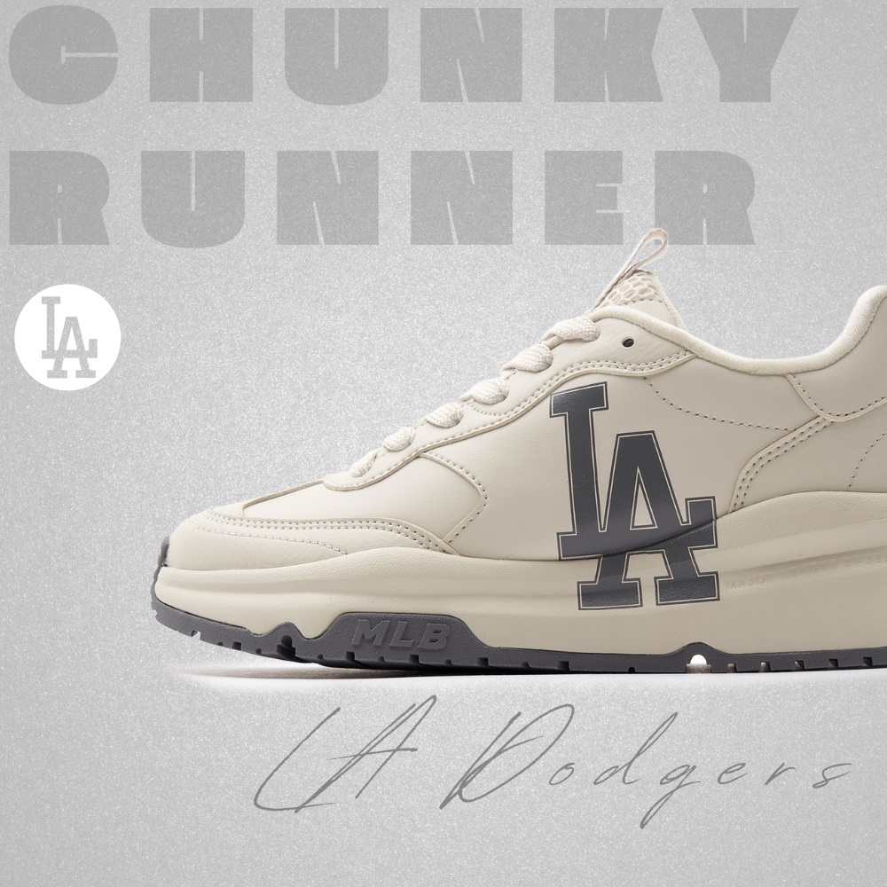 Giày MLB Korea Chunky Runner Basic LA Dodgers Ivory