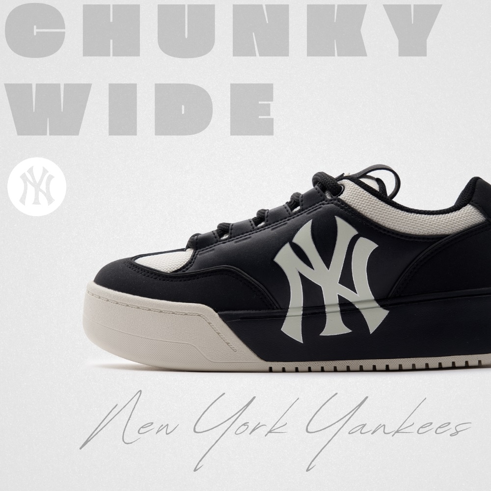 Giày MLB Korea Chunky Wide New York Yankees Black