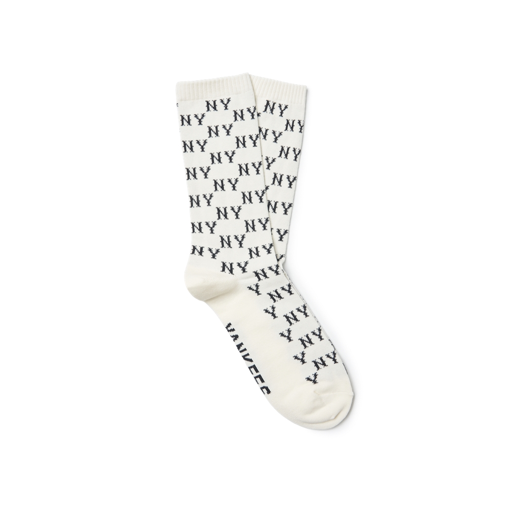 MLB Classic Monogram Socks New York Yankees Ivory