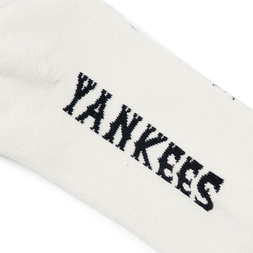 MLB Dinamond Monogram Knee Socks New York Yankees Cream