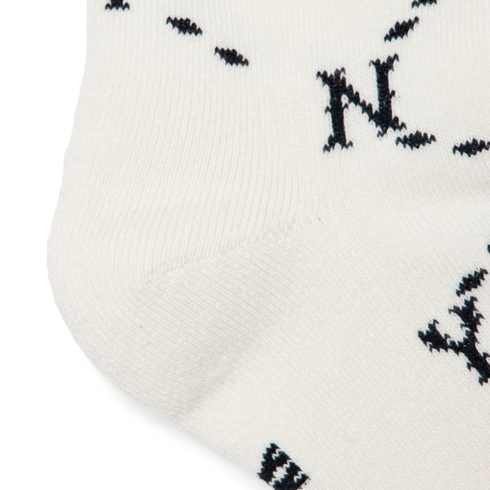 MLB Dinamond Monogram Knee Socks New York Yankees Cream