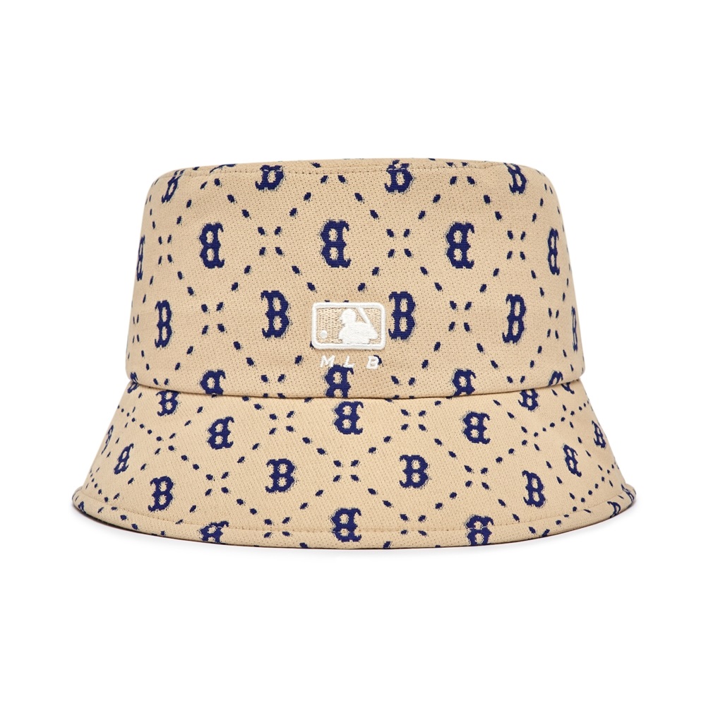 Nón MLB Diamond Monogram Bucket Hat Boston Red Sox L.Sand