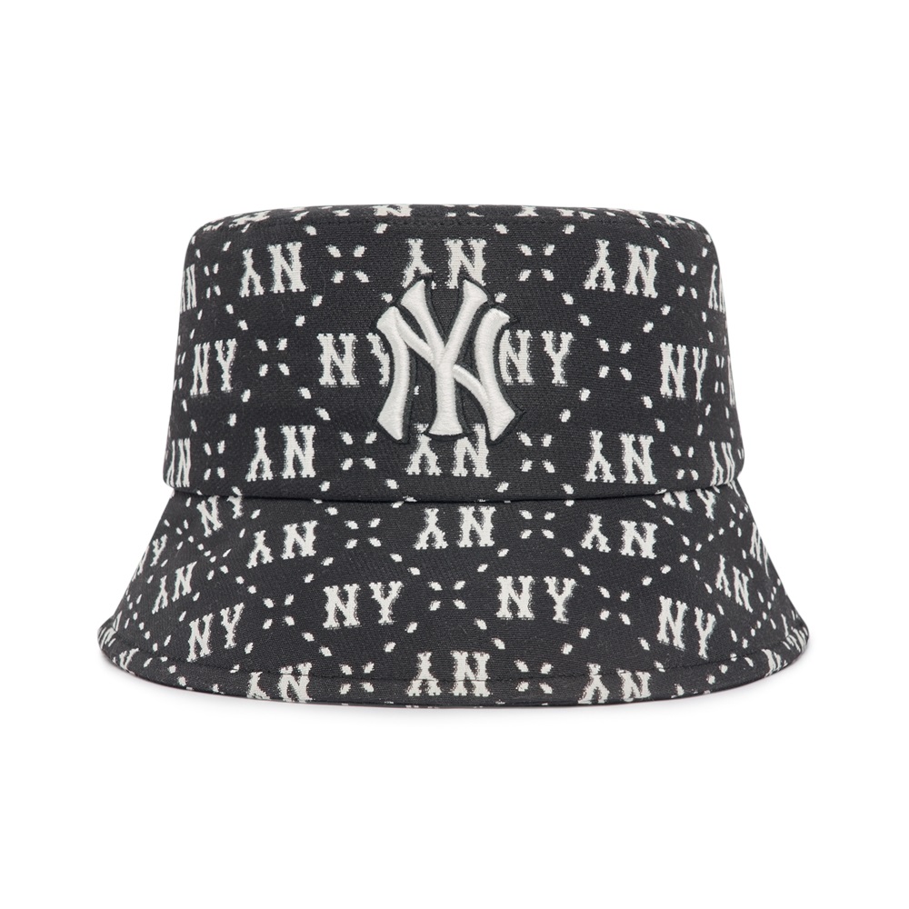 Nón MLB Diamond Monogram Bucket Hat New York Yankees Black