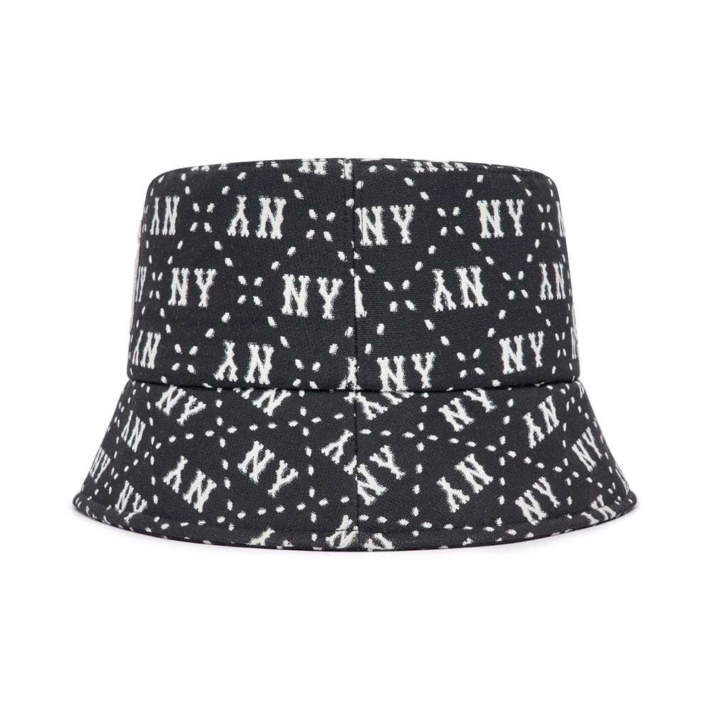 Nón MLB Diamond Monogram Bucket Hat New York Yankees Black