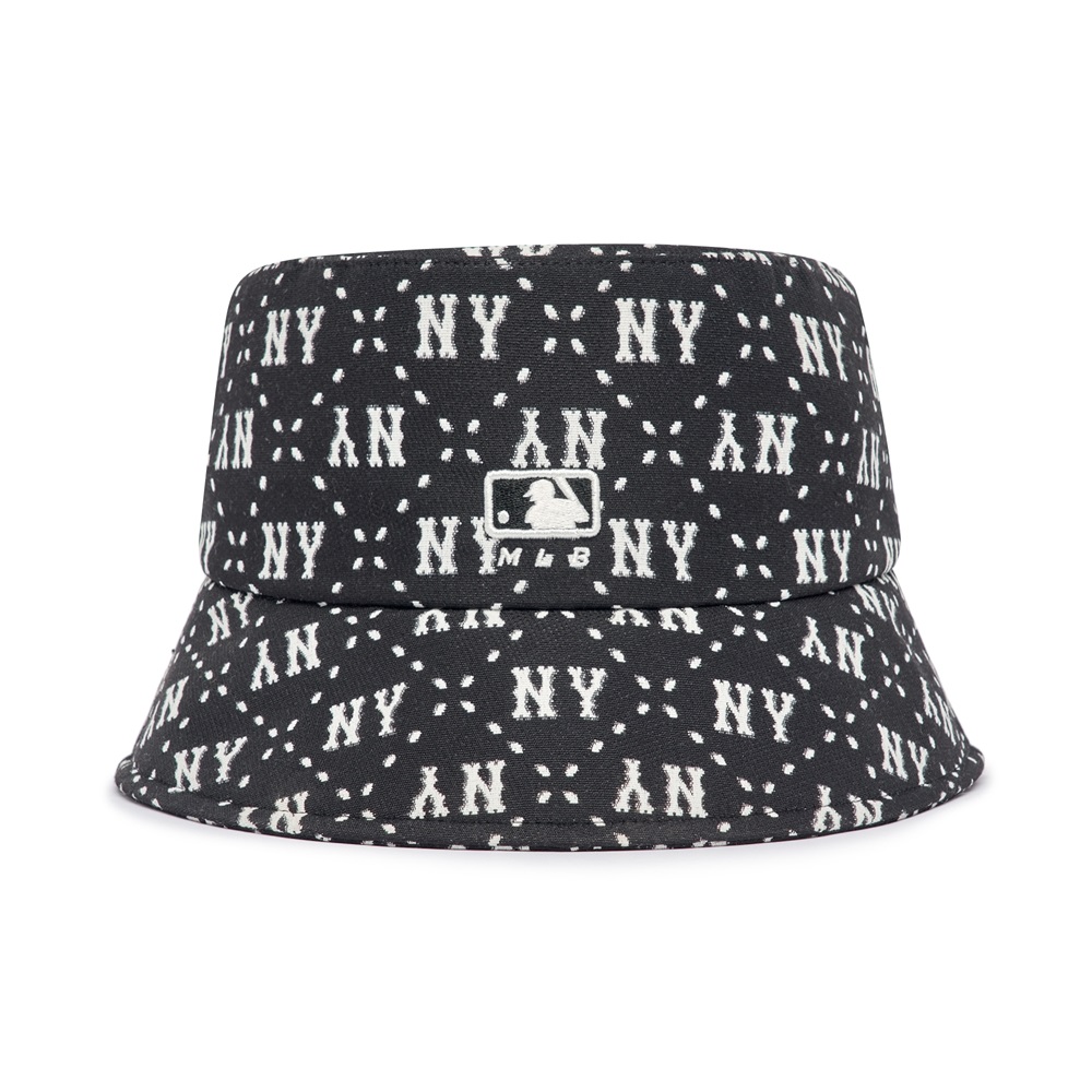 Nón MLB Diamond Monogram Bucket Hat New York Yankees Black