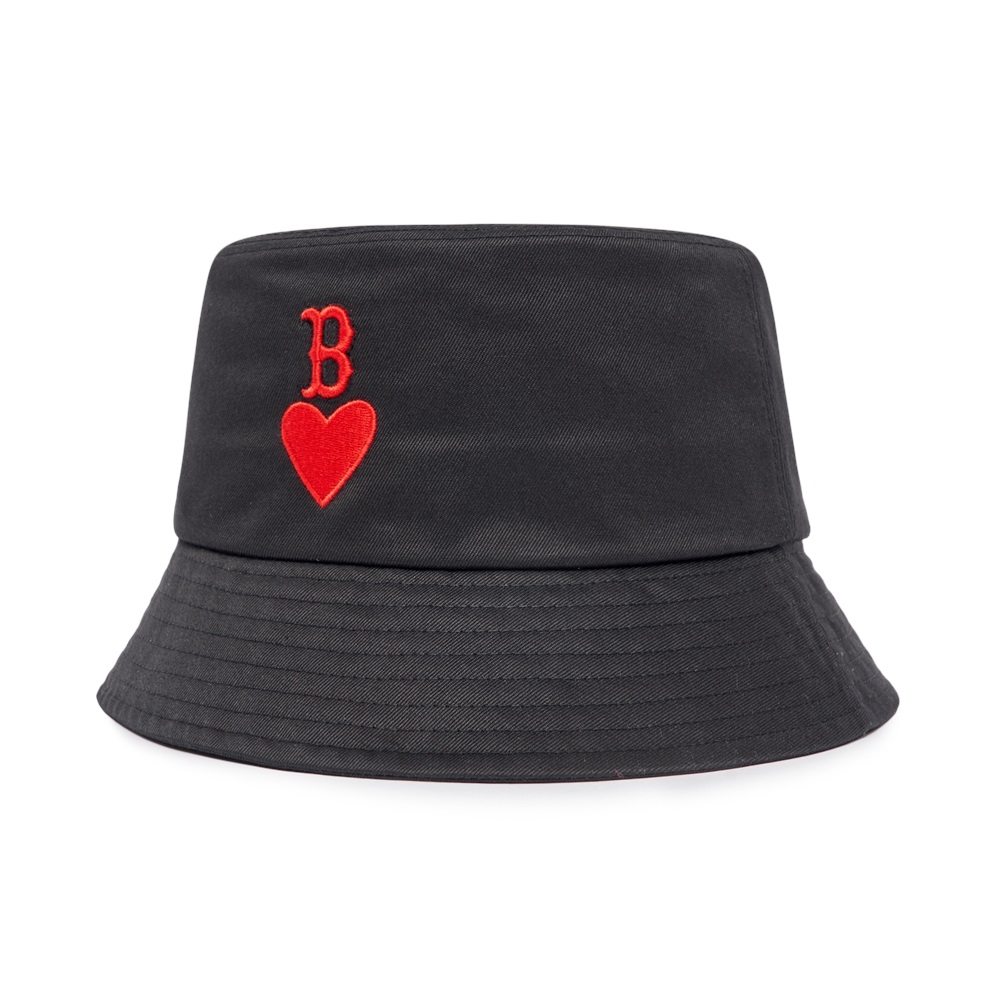Nón MLB Heart Bucket Hat Boston Red Sox Black