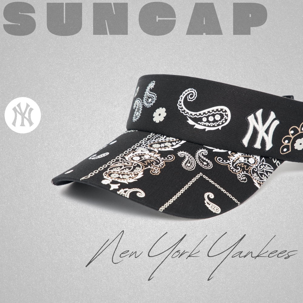 Nón MLB Korea Paisley Sun Cap New York Yankees Black