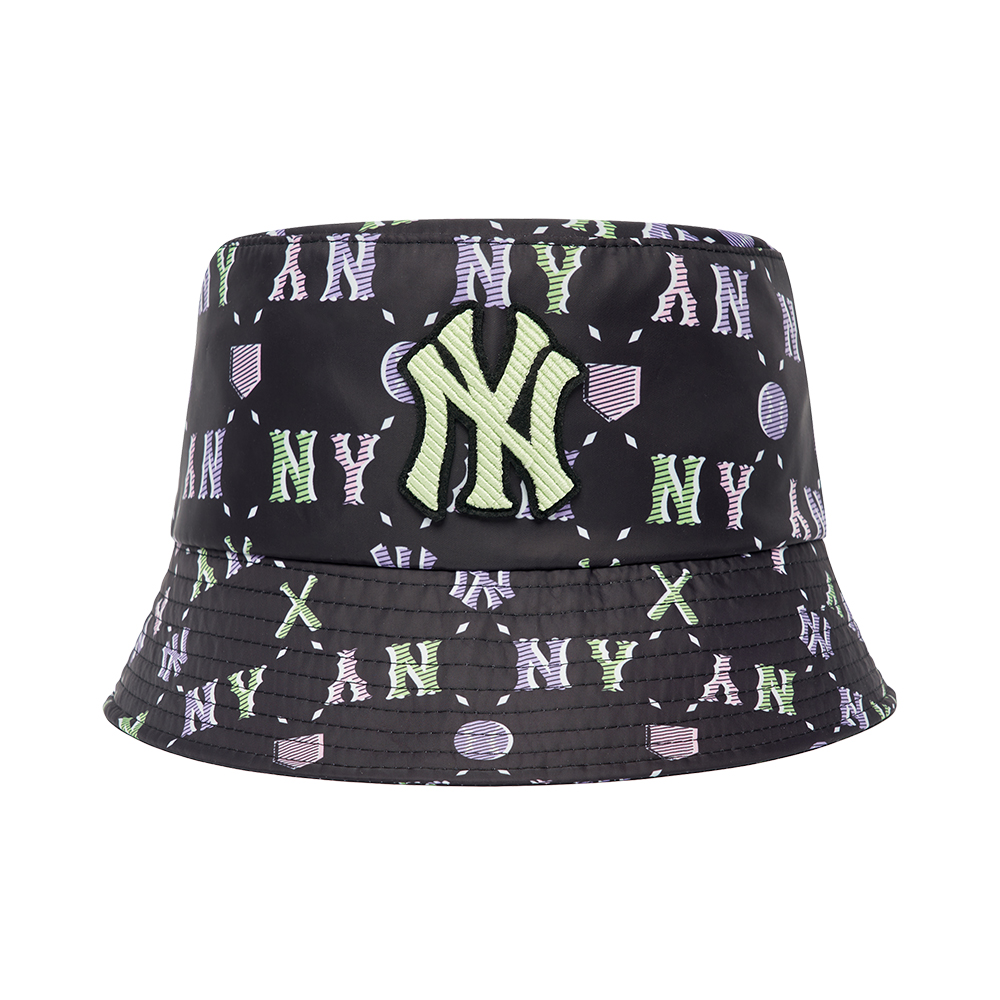 Nón MLB Monogram Summer Bucket Hat New York Yankees Black
