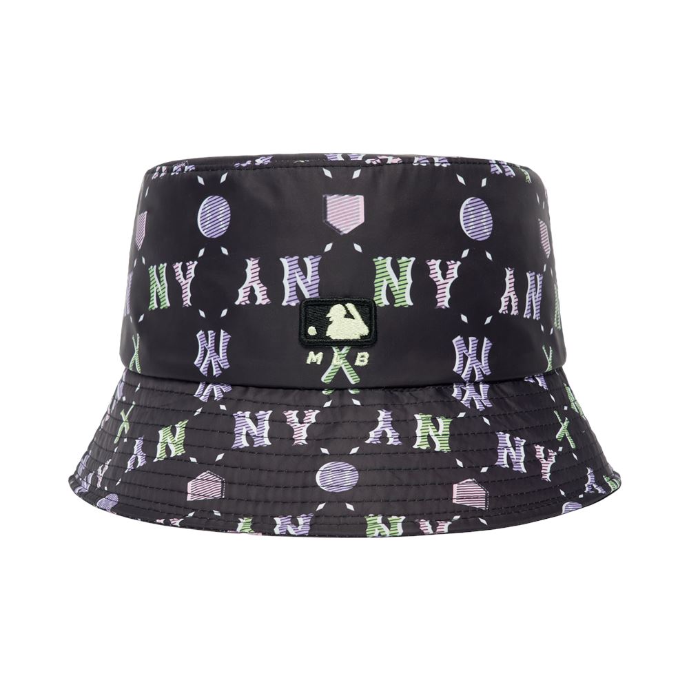 Nón MLB Monogram Summer Bucket Hat New York Yankees Black