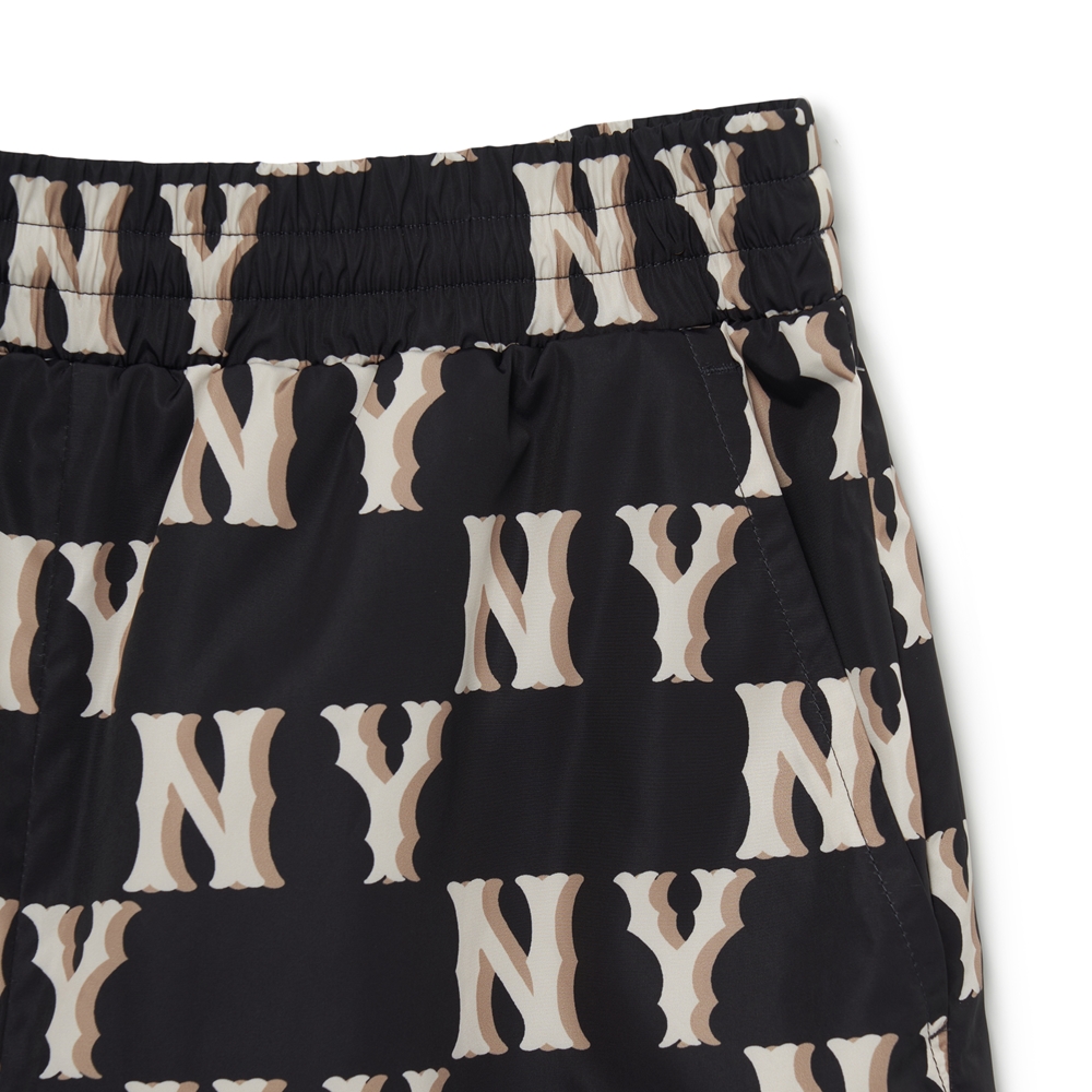 Quần Shorts MLB Classic Monogram Front Panel Pattern 5 Woven New York Yankees Black