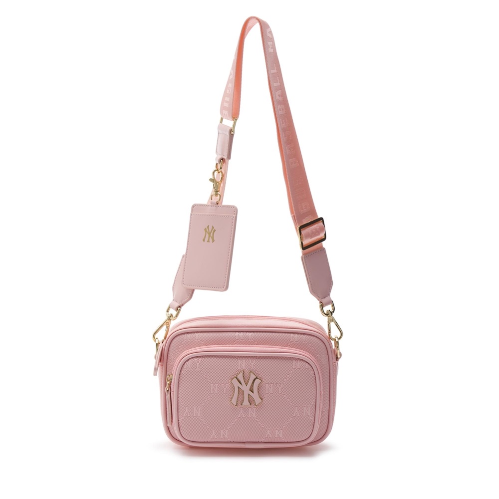 Túi MLB Korea Dia Monogram JQD Camera Bag New York Yankees Pink